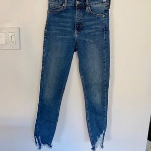 Topshop Jagged Hem Jamie Skinny Jean